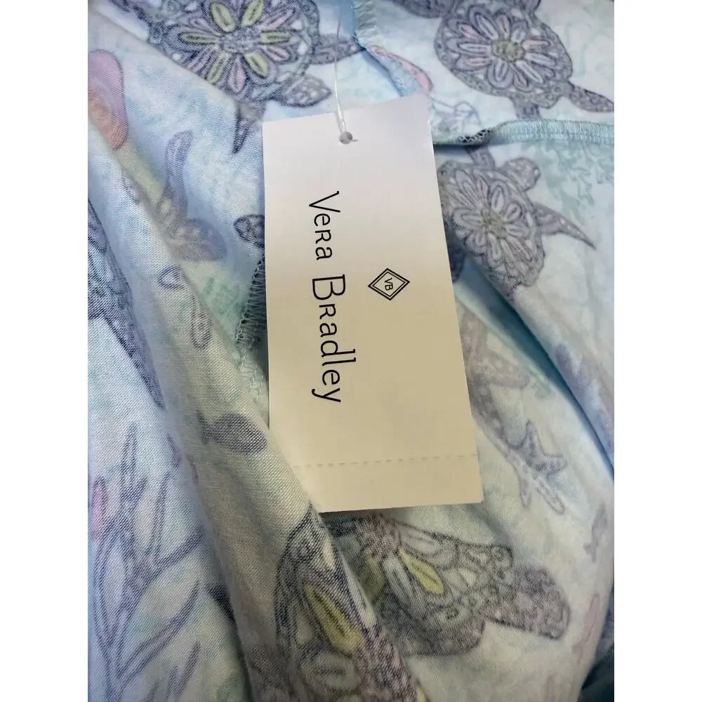 Vera  bradley nwt Turtle Dream knit cotton spandex blend robe Sm/ med